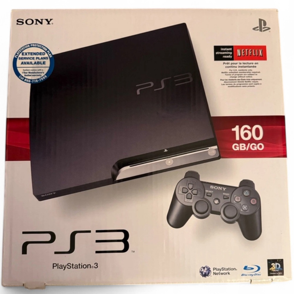 Sony PlayStation 3 PS3, 160 GB w/ Controller Power Cable/Hdmi Not Included